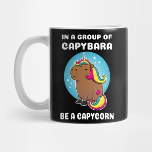 In a group of capybara be a capycorn Cartoon Capybara Unicorn Mug